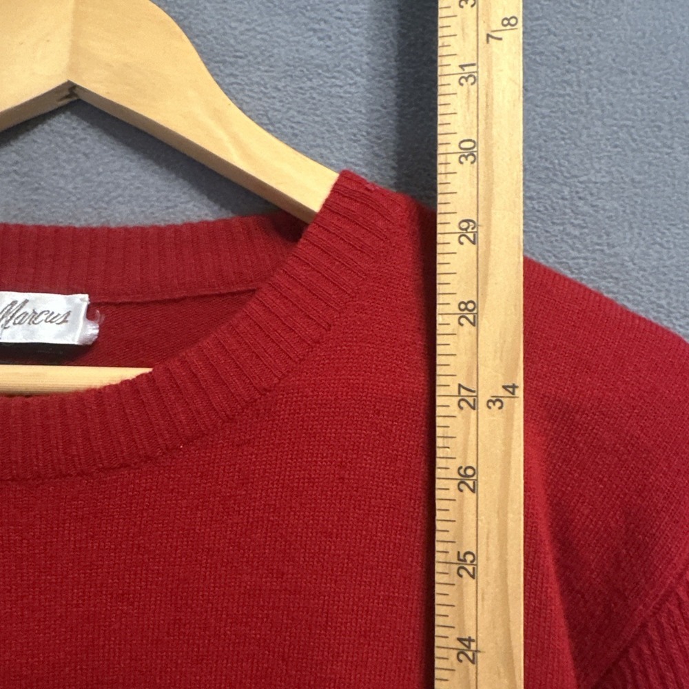 VTG 80s Chanel 100% Cashmere‎ Sweater Womens Large Red Made In Scotland Luxury - Picture 9 of 11